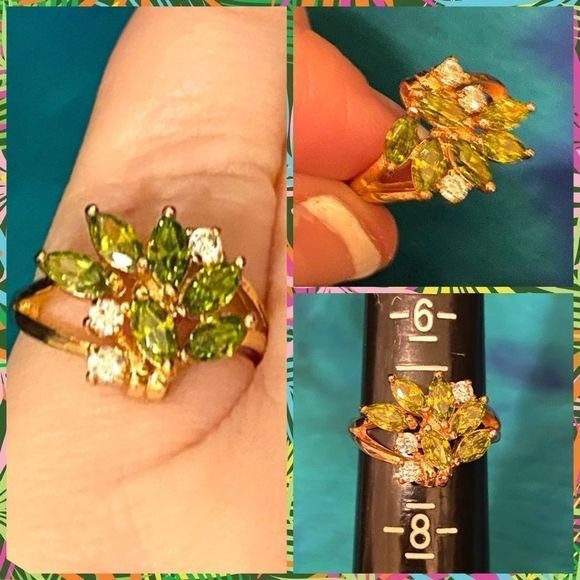 NWOT costume marquee cluster ring size 7