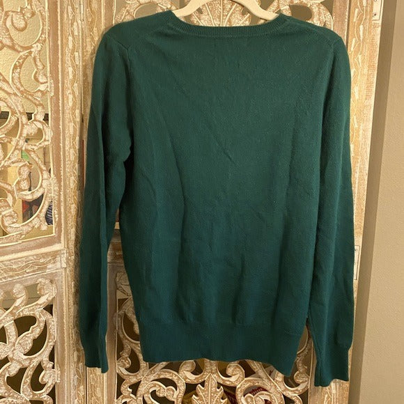 NWT Banana Republic MEN's Cashmere crewneck, sweater in Forest Teal green size m