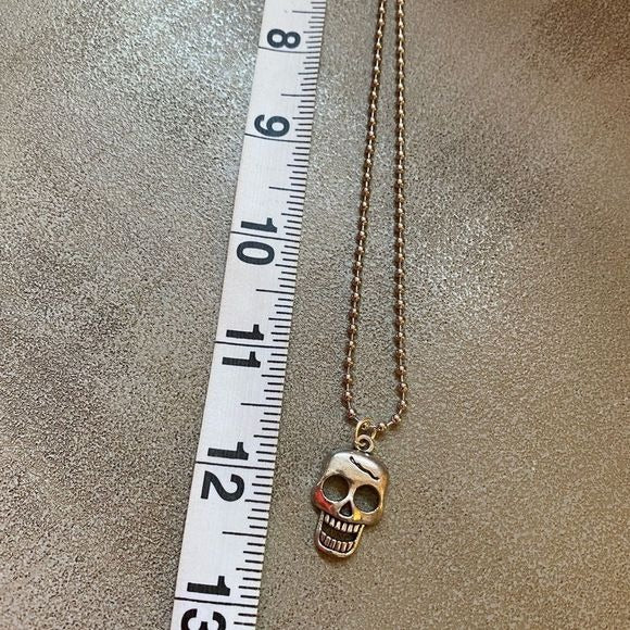 NWOT skull pendant necklace Halloween punk pirate