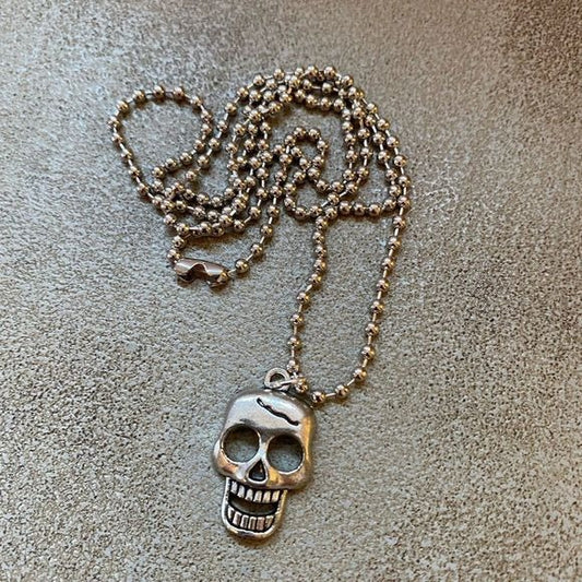 NWOT skull pendant necklace Halloween punk pirate