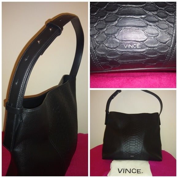 NEW Vince. Python / croc embossed leather purse