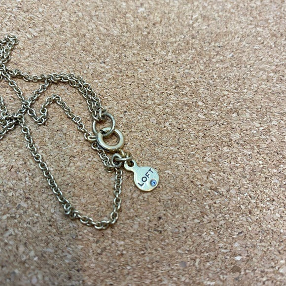 Loft double chain pendants necklace