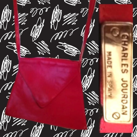 Very red VINTAGE Charles Jourdan purse
