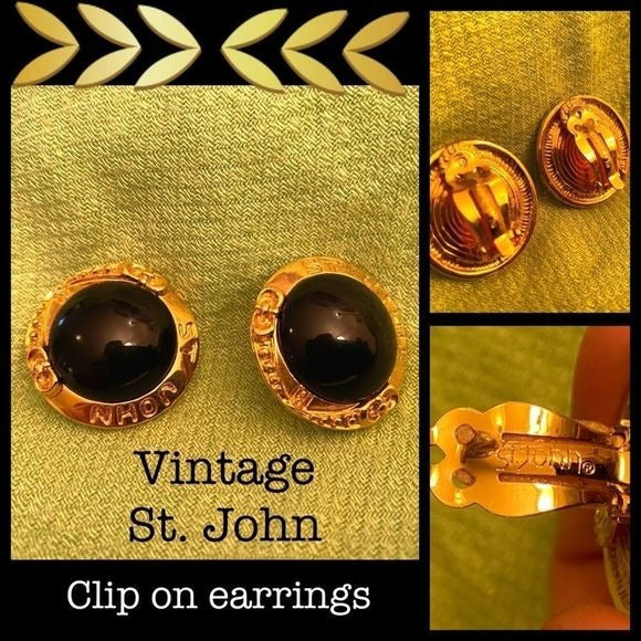 Vintage ST JOHN clip on earrings