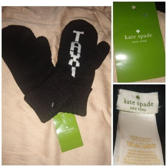 NWT Kate Spade New York hail a taxi mittens.  NEW