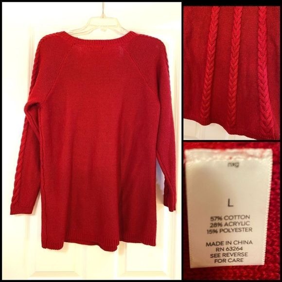 Red Westport sweater Size L