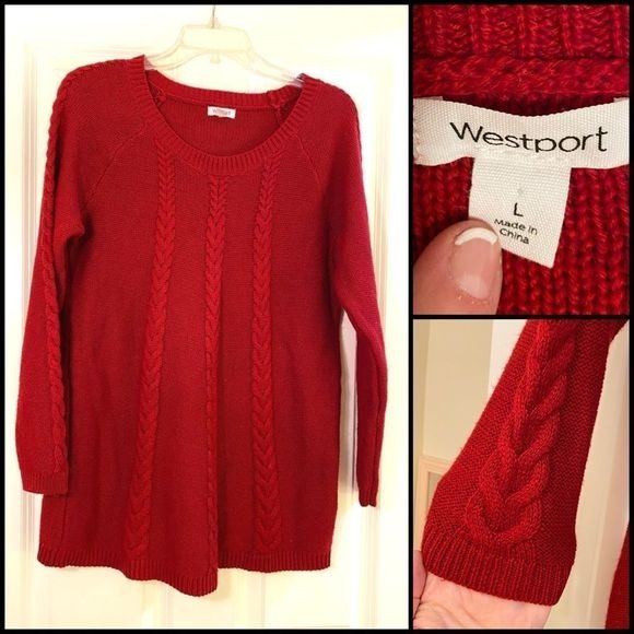 Red Westport sweater Size L