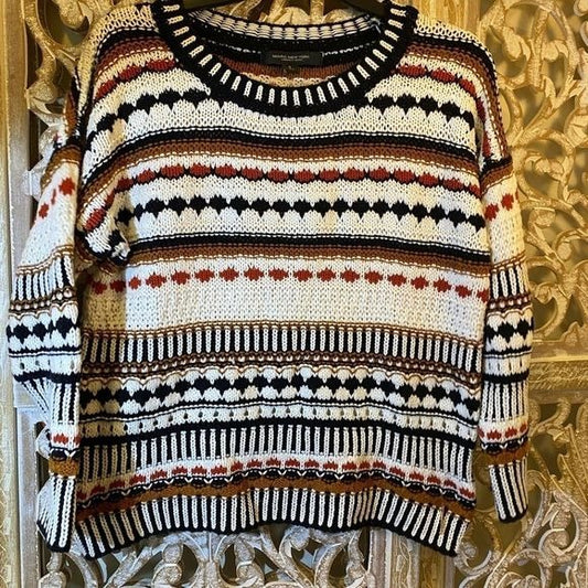 Marc New York tribal striped sweater size small