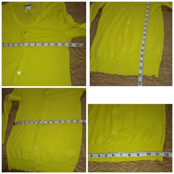 J crew 100 percent cashmere  chartreuse sweater size xs