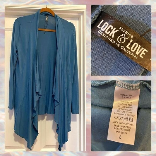 NWOT Lock and love nwot open cardigan size L