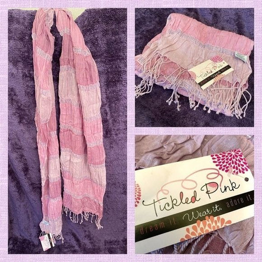 NWT tickled pink scarf lavender