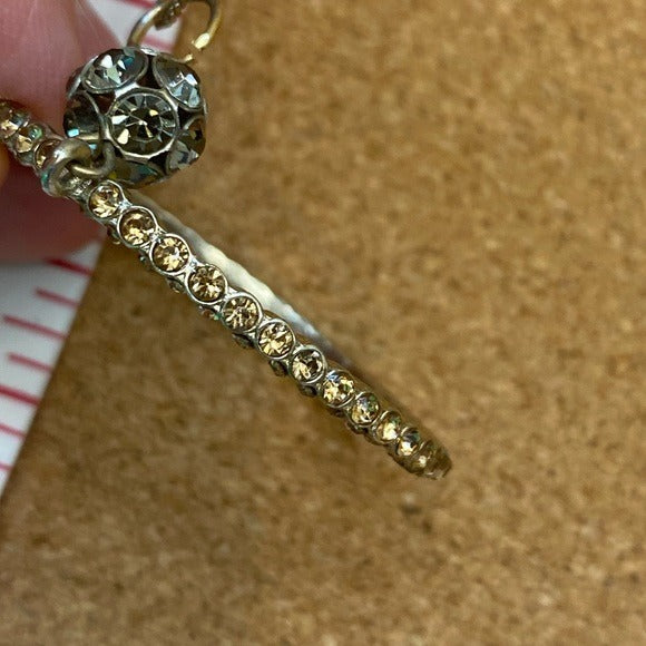 Pretty Golden gem circle chain necklace